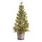 2ft. Pre-Lit Pine Artificial Christmas Tree in Rustic Metal Planter, Warm White Lights